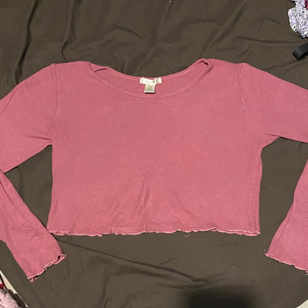 Women's Pink Long Sleeve Top